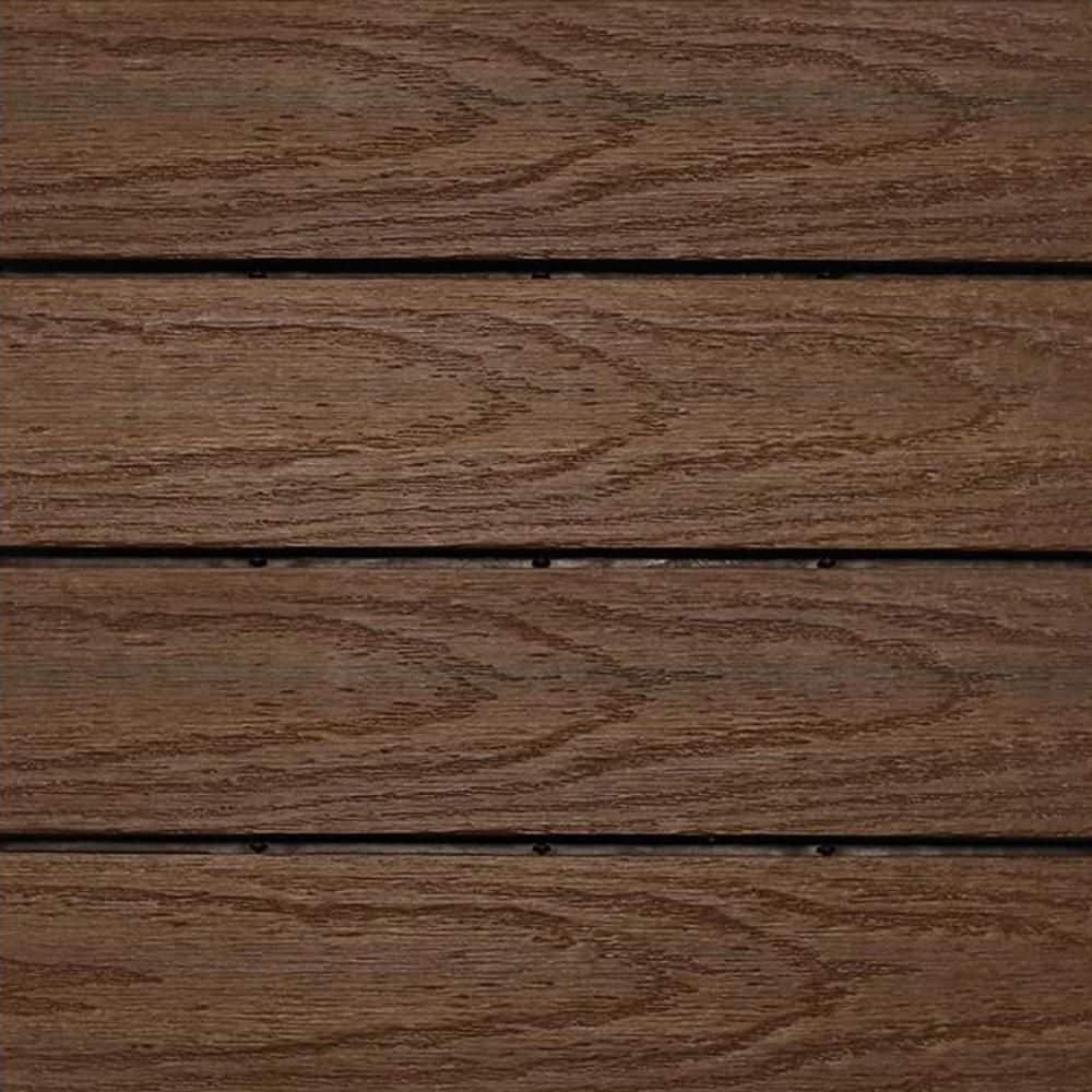 DEVISE DECK ウォールナット NewTechWood 12-in x 24-in Spanish Walnut Painted Composite
