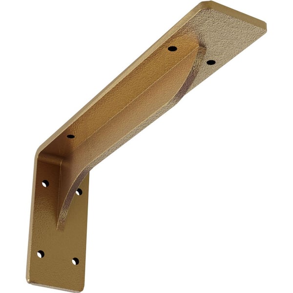 2 in. x 4 3/4 in. x 10 in. Hammered Gold Embrey Steel Bracket