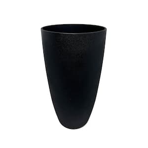 Acerra 11.5 in. x 20 in. H, Curved Vase Plastic Planter, Black