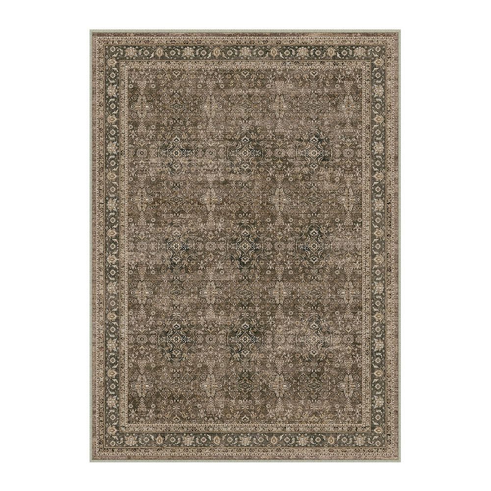 Star Brown 9 ft. x 12 ft.  Distressed Vintage Floral Area Rug price history on PriceWatchPro