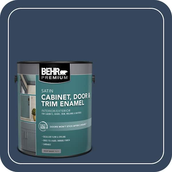1 gal. #MQ5-54 Compass Blue Satin Enamel Interior/Exterior Cabinet, Door & Trim Paint