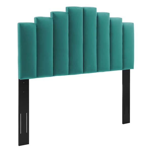 MODWAY Noelle Teal Performance Velvet Full/Queen Headboard