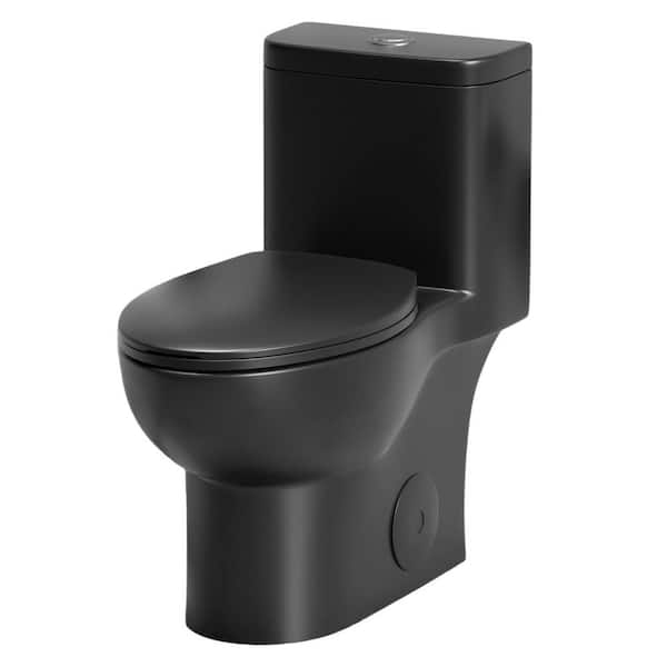 High-Performance Tornado Flush One-Piece Toilet, 1.1/1.6 GPF, Soft-Close Seat, ADA Height, Rimless Design