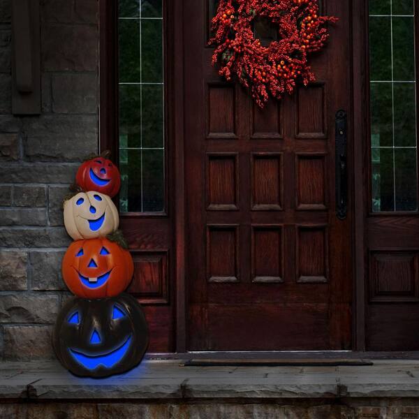 Haunted Hill Farm 27 in. Halloween Stacked Jack-O-Lantern