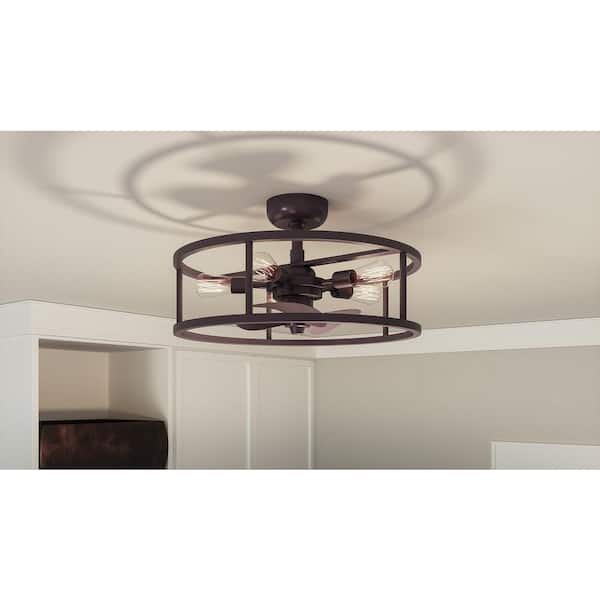 New Harbor 23.75 in. Western Bronze Fan with Light