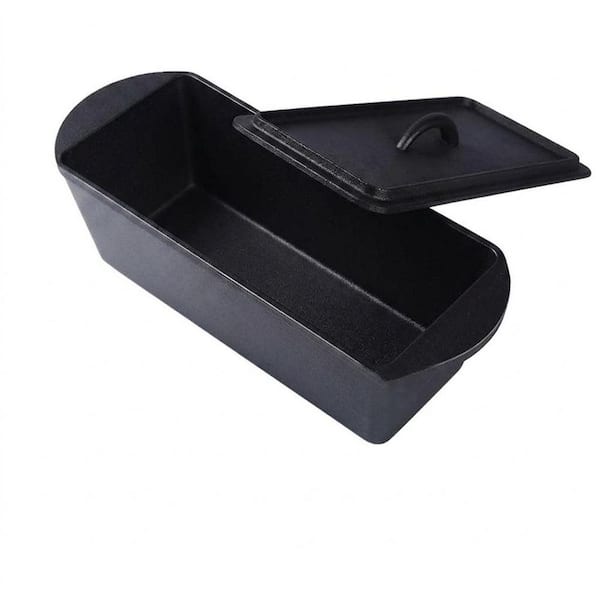 2LB Cast Iron Bread Pan with Lid Large Pullman Loaf Pan Non-Stick Dual Handle Pre-Seasoned Rust-Resistant 1 Piece