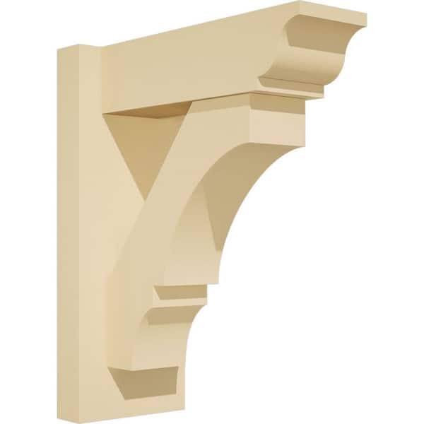 Ekena Millwork Balboa 5 in. W x 14 in. H x 12 in. D Signature Urethane Polyurethane Outlooker with Traditional Ends