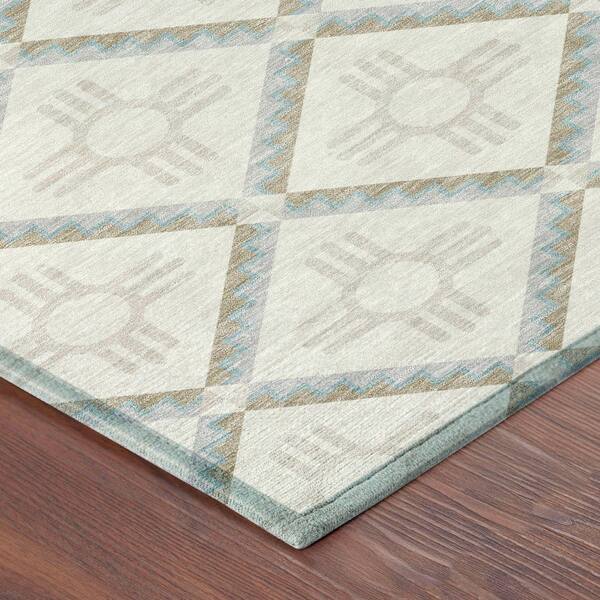 Chantille Machine Washable Indoor/Outdoor Abstract ACN2686 Ivory 3 ft. x 4 ft. Area Rug
