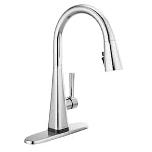 Lenta Touch Single-Handle Pull-Down Sprayer Kitchen Faucet with ShieldSpray Technology in Chrome