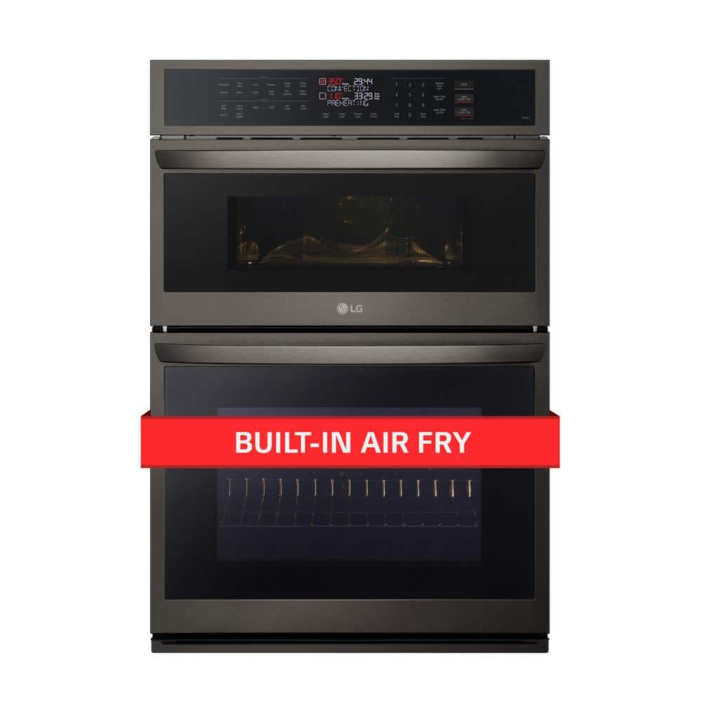 6.4 cu. ft. Smart Combi Wall Oven with Fan Convection, Air Fry in PrintProof Black Stainless Steel