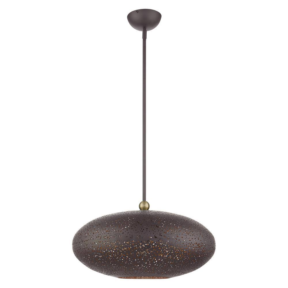Charlton 3-Light Bronze and Gold Globe Pendant