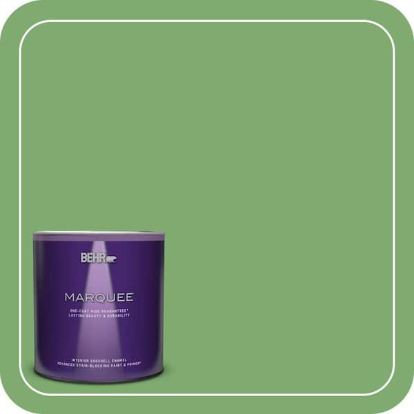 BEHR MARQUEE 1 qt. #M390-5 Sage Garden Eggshell Enamel Interior Paint & Primer