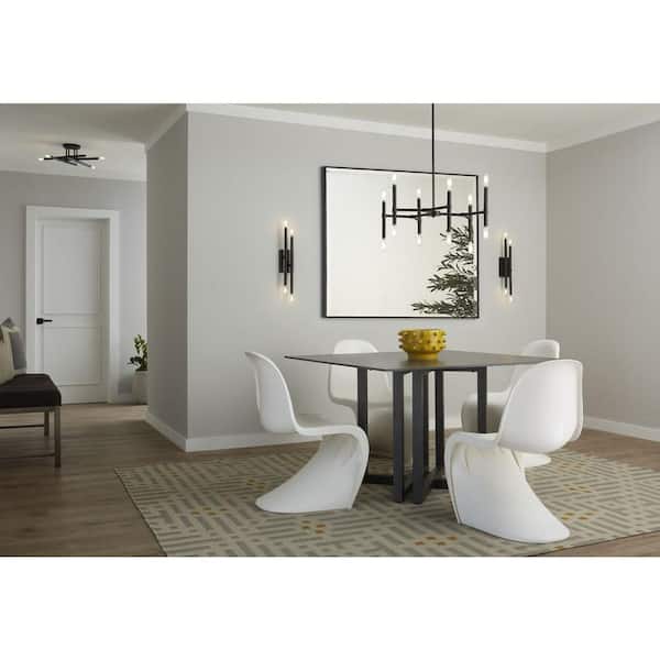 Progress Lighting Arya 12-Light Matte Black Luxe Chandelier