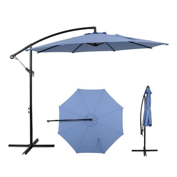 AE Outdoor Classic 10 ft. Aluminum Cantilever Residential Tilt Patio  Umbrella in BLUEOLEFIN HH708A-10FT-BLUEOLEFIN - The Home Depot