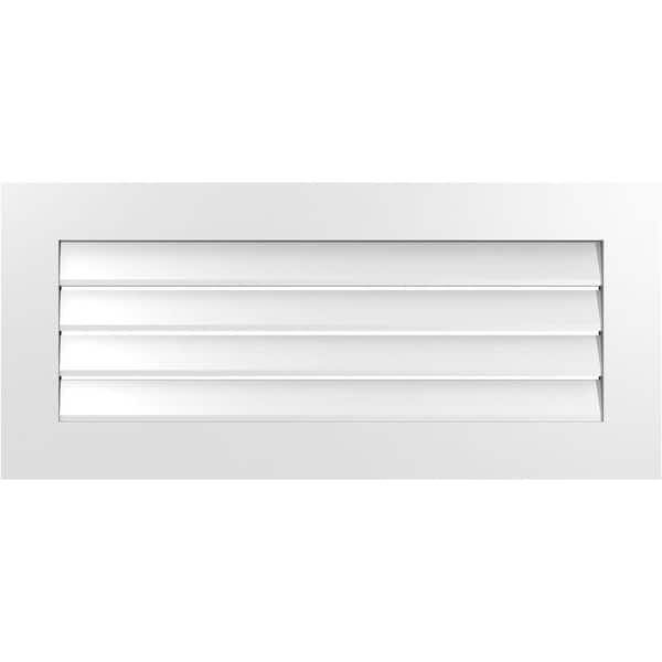 Ekena Millwork 40" x 18" Vertical Surface Mount PVC Gable Vent: Functional with Standard Frame
