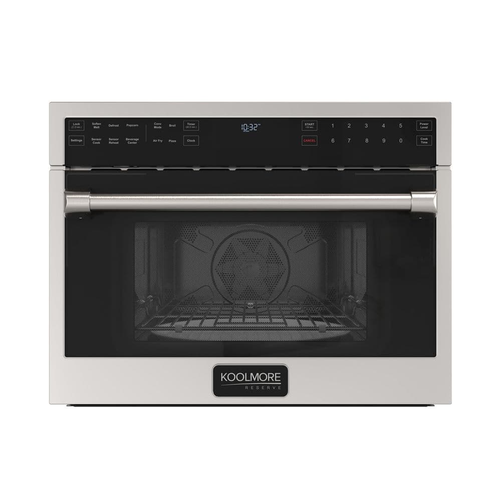 24 in. 1.6 cu. ft. Wall Oven and Microwave Combo Speed Oven Convection Microwave with Air Fry in Stainless Steel
