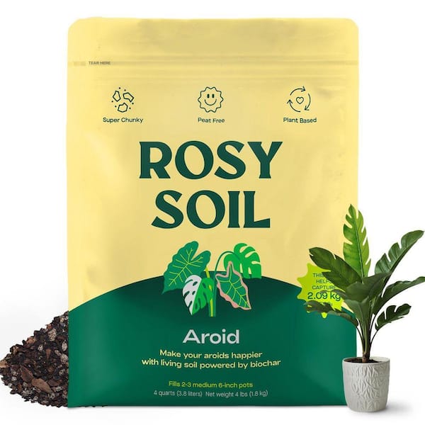 Organic 4 qt. Living Soil Biochar Potting Mix for Aroids (1-Pack)