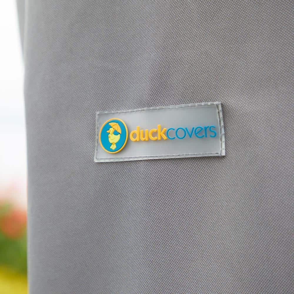 Gray Waterproof Polyester Small Table/Ottoman Cover with Handles