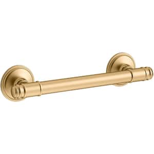 Eclectic 12 in. Grab Bar in Vibrant Brushed Moderne Brass