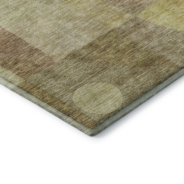 Mayfield Premium Machine Washable Abstract AMF1118 Wheat 3 ft. x 4 ft. Area Rug