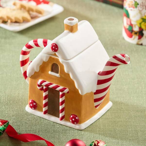 Certified International Santa's Retro Christmas 3-D Gingerbread 4-Cup ...