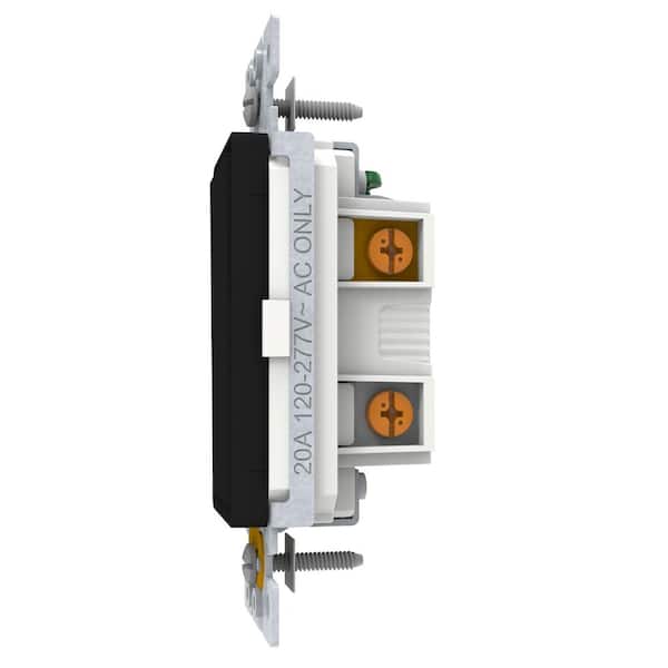 Square D X Series 20 Amp Single Pole Rocker Switch Back Wire Light