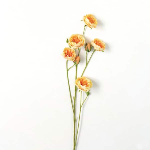 SULLIVANS 42.5 in. Yellow Indoor Artificial Rose Flower Spray