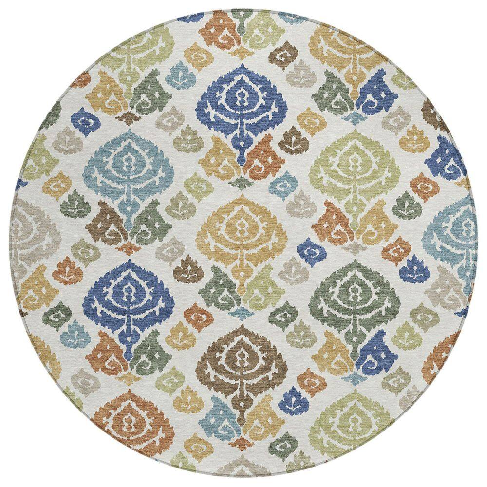 Chantille Machine Washable Indoor/Outdoor Abstract ACN2460 Ivory 8 ft. x 8 ft. Round Rug price history on PriceWatchPro