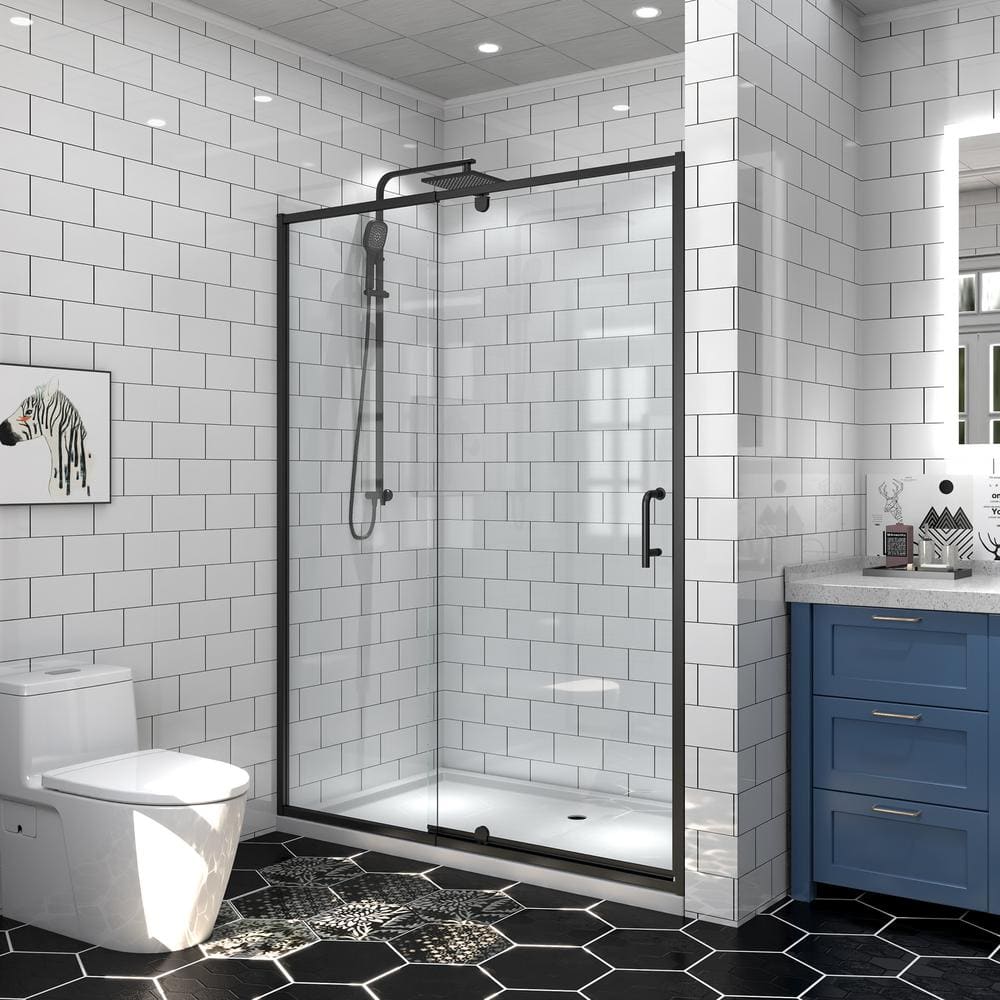 Xspracer Victoria 50 to 54 in. W x 71 in. H Pivot Swing Framed Shower ...