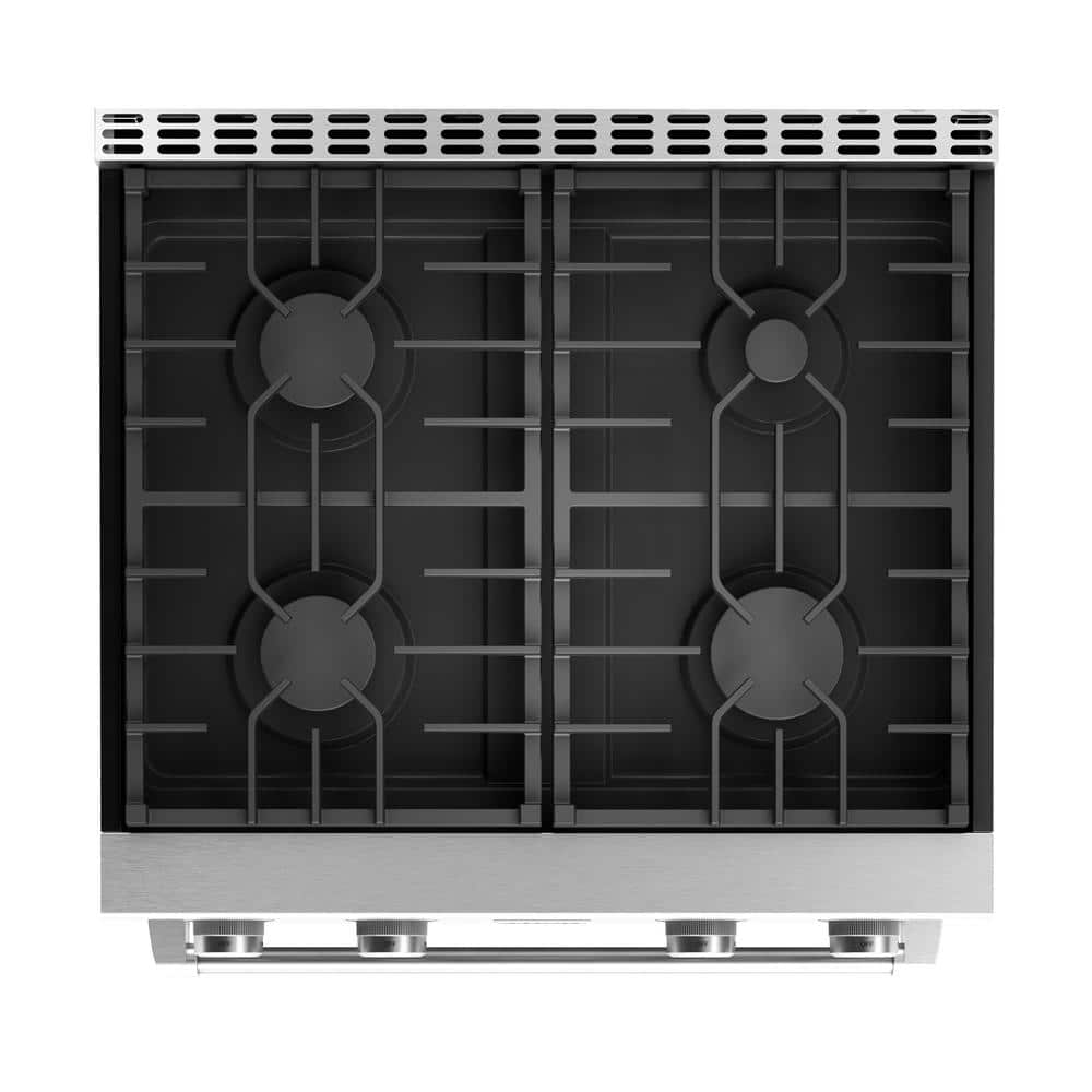 30" Stainless Steel Free-Standing Convection Gas Range