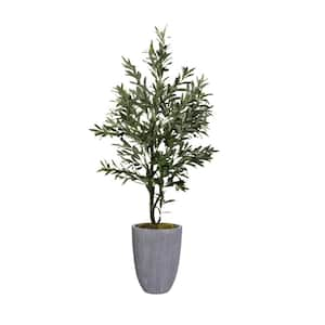 71 in. fake olive tree with sustainable indoor/ outdoor planter