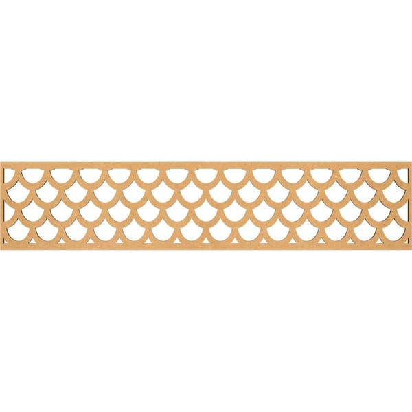 Ekena Millwork Hudson Fretwork 0.25 in. D x 46.75 in. W x 10 in. L MDF Wood Panel Moulding