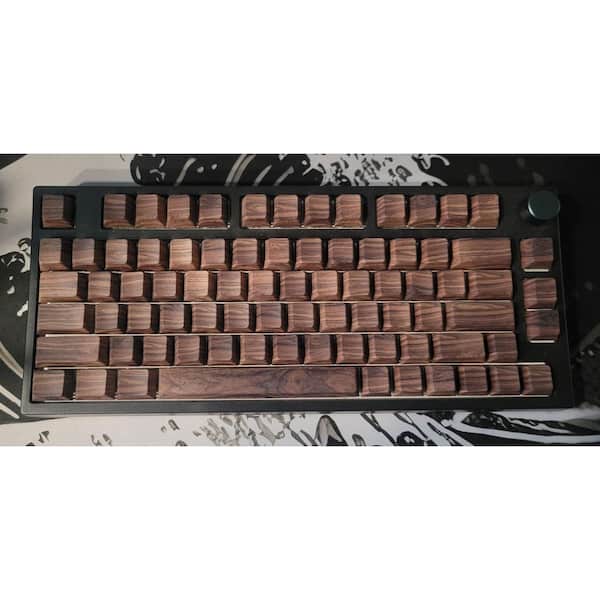 BIBIVIS 136 Keys Cherry Profile Keyboard Key Cap with Walnut
