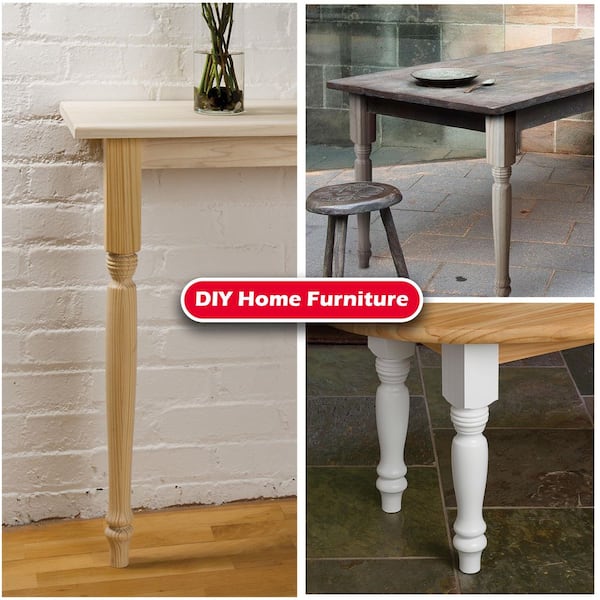 Waddell Farmhouse Table Leg with Chamfer - 21 in. H x 2.25