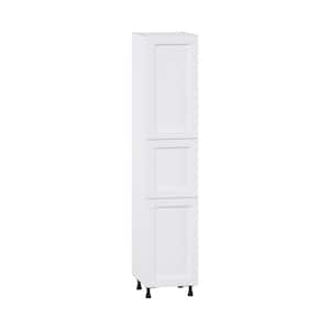 Mancos Bright White Shaker Assembled Pantry Kitchen Cabinet (18 in. W x 89.5 in. H x 24 in. D)