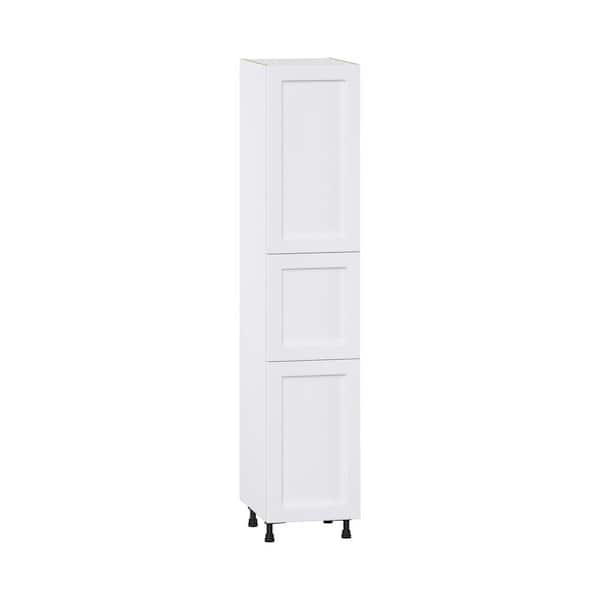 J COLLECTION Milton 18 in. W x 24 in. D x 89.5 in. H Assembled Shaker Pantry Kitchen Cabinet in Bright White