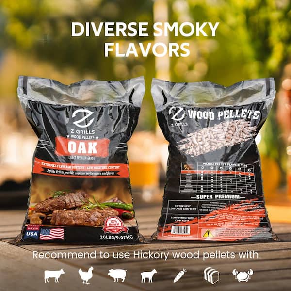 Z GRILLS Oak All-Natural Wood Grilling Pellets, 20 lb. Bag Oak
