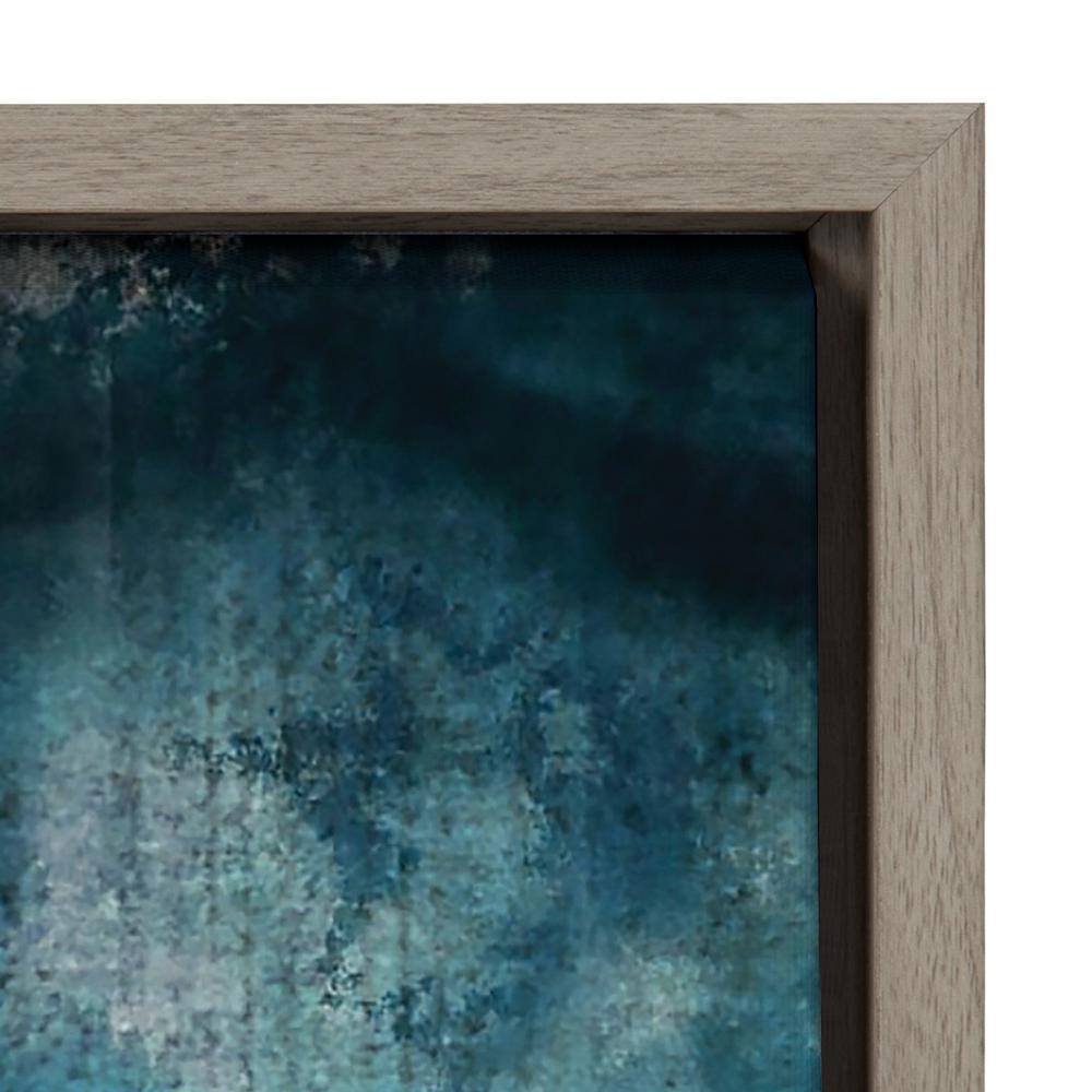 Sylvie Aqua Abstract Blue and Gray Canvas Wall Art, 23x33