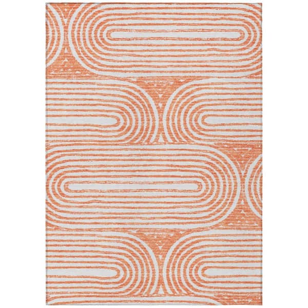 Chantille ACN540 Salmon 3 ft. x 5 ft. Machine Washable Indoor/Outdoor Geometric Area Rug
