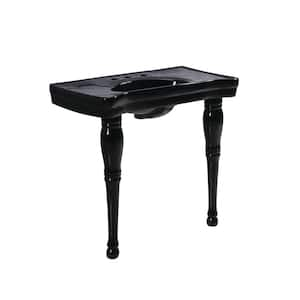 Console Table and Pedestal Legs Combo in Black