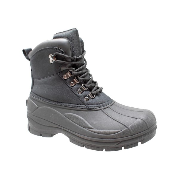 Men Size 9 Black Nylon Lace-Up Winter Boots 9882-M090 - The 