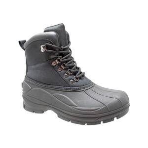 Men Size 12 Black Nylon Lace-Up Winter Boots 9882-M120 - The  display picture 2