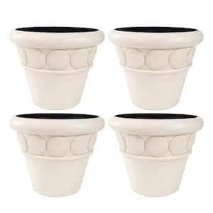 32 in. Dia Aged White Composite Commercial Planter (4-Pack)