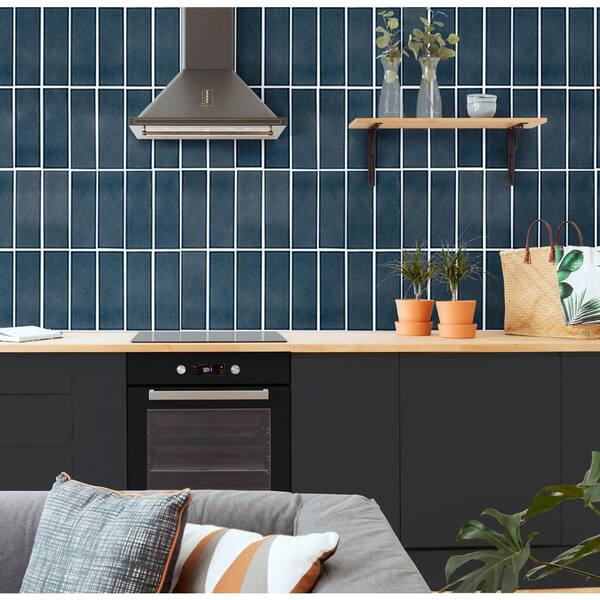 MS International Bay Glossy Blue 4 x 12 Ceramic Wall Tile