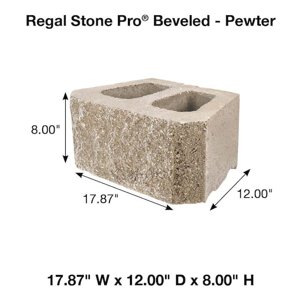 Pavestone Regal Stone Pro Rock Face 8 in. H x 18 in. W x 12 in. L