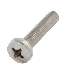 M5-0.8x25mm Stainless Steel Pan Head Phillips Drive Machine Screw 2-Pieces