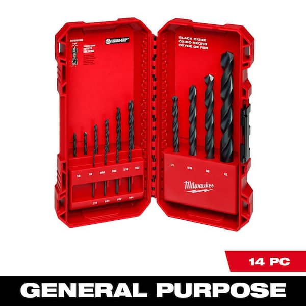 Milwaukee Black Oxide Drill Bit Set (14-Piece)