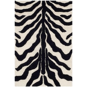 Cambridge Ivory/Black Doormat 2 ft. x 3 ft. Animal Print Area Rug