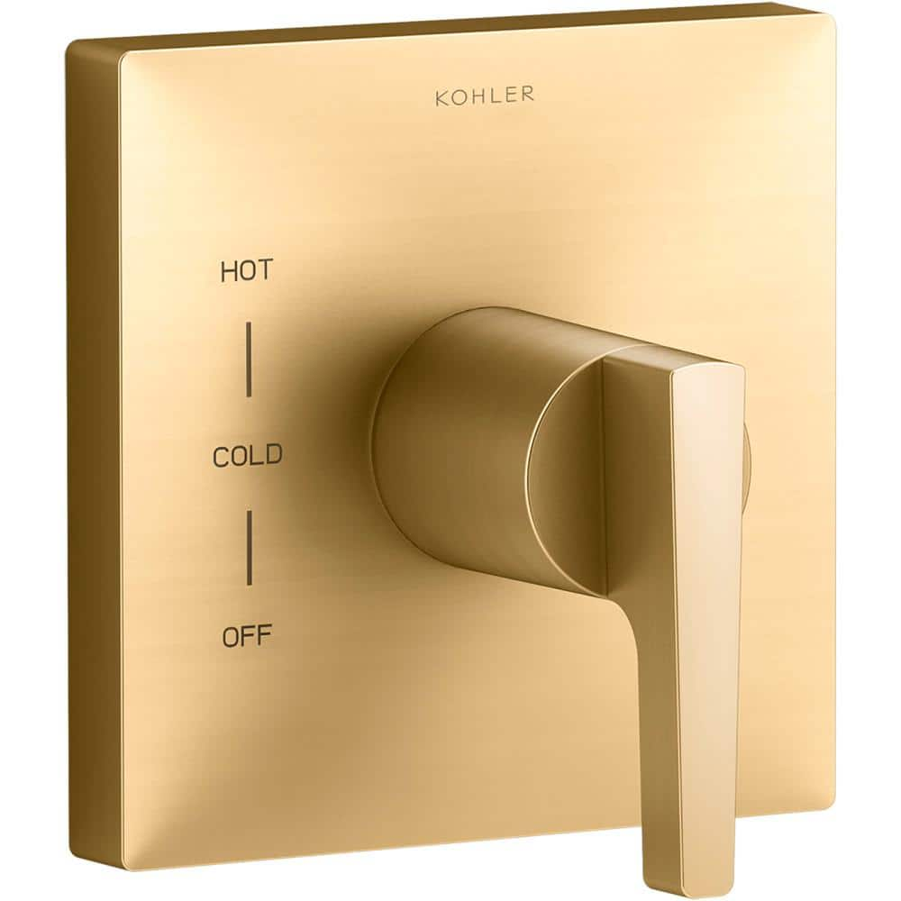 KOHLER Honesty 1 Handle Valve Trim Kit In Vibrant Brushed Moderne Brass   Vibrant Brushed Moderne Brass Kohler Shower Bathtub Trim Kits Ts99761 4 2mb 64 1000 