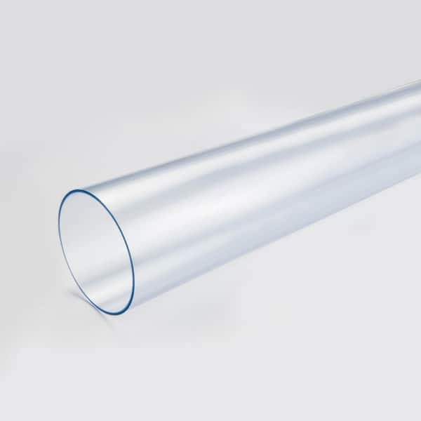 Othmro Unbreakable Round Clear Tube PVC 2M 47x50mm White Plastic Rigid Tube 